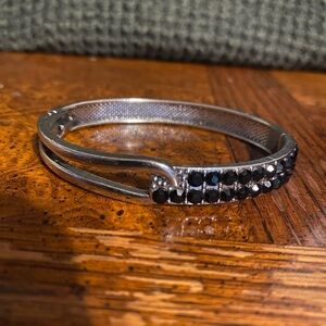 Elegant Silver and Black Bracelet